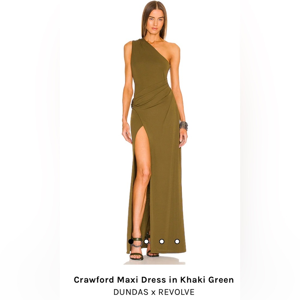 Dundas x Revolve olive green dress